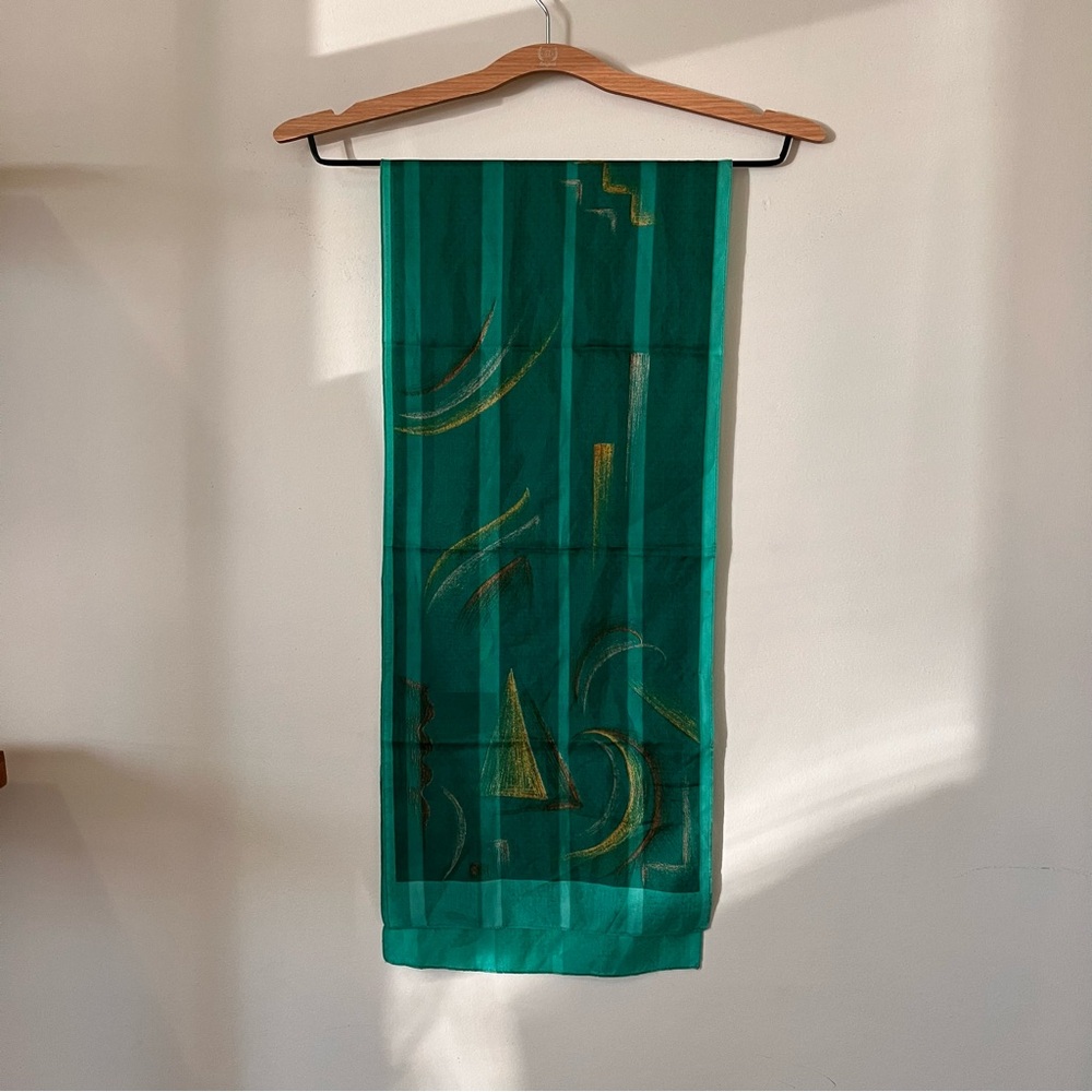 Vintage Green Dotted Texture Patterned Rectangula… - image 5